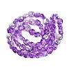 Electroplate Transparent Glass Beads Strands EGLA-N057-02A-09-2