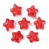 Transparent Spray Painted Glass Beads X1-GLAA-NH0003-01I-1