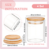 Glass Storage Jar with Suction Bamboo Lid CON-WH0089-45-2