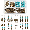 SUNNYCLUE DIY Gemstone and Leaf Dangle Earring Making Kit DIY-SC0018-94-1