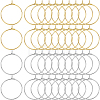 200Pcs 2 Colors Brass Wine Glass Charm Rings KK-SP0001-32A-1