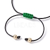 Alloy Enamel Clover Charm Bracelet BJEW-JB09962-6