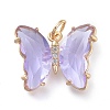 Brass Micro Pave Clear Cubic Zirconia Pendant ZIRC-P079-B02-16-1