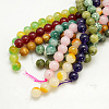 Natural Gemstone and Dyed Jade Beads Strands G-G151-14mm-M2-2