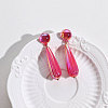 Teardrop Resin Dangle Stud Earrings WGCAAC8-02-1
