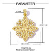 Brass Micro Pave Clear Cubic Zirconia Pendants CU-OY001-64G-2