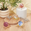 6Pcs 3 Colors Zinc Alloy Crystal Ball Holder AJEW-NB0008-40-4