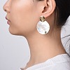 Black Lip Shell Dangle Earrings EJEW-JE03450-6