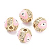 Brass Micro Pave Cubic Zirconia Charms ZIRC-A019-16G-B01-3