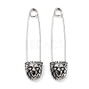 316 Surgical Stainless Steel Safety Pin Hoop Earrings for Women EJEW-Z050-32A-AS-1