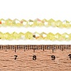AB Color Plated Transparent Glass Beads Strands GLAA-G127-01-02A-2