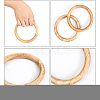 SUPERFINDINGS 2Pcs Wooden Bag Handles FIND-FH0004-62-4