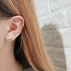 925 Sterling Silver Stud Earrings EJEW-BB60202-2