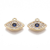 Brass Micro Pave Cubic Zirconia Charms X-KK-T038-353G-1