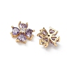 Valentine's Day Brass Micro Pave Cubic Zirconia Charms KK-P355-10G-2