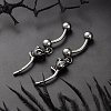 Rose 316 Surgical Stainless Steel Belly Button Rings/Earrings EJEW-G416-01AS-3