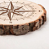 Carved Wood Round Sheets AJEW-WH0362-002-4