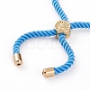 Adjustable Nylon Twisted Cord Slider Bracelets BJEW-JB05858-02-5