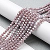 Opaque Solid Color Electroplate Glass Beads Strands GLAA-F029-P4mm-C13-4
