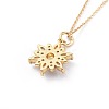 Brass Micro Pave Cubic Zirconia Pendant Necklaces NJEW-JN02523-M-4