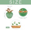 10Pcs Apple Gemstone Charm Pendant Crystal Quartz Healing Natural Stone Pendants Opal Buckle for Jewelry Necklace Earring Making Crafts JX526G-2