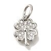 Brass Micro Pave Cubic Zirconia Pendants KK-Q001-12P-1