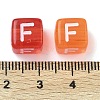 Spray Painted Transparent Acrylic Beads MACR-K365-07F-3