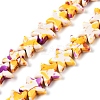 Spray Painted Synthetic Turquoise Beads Strands UNKW-T001-11J-4