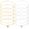 12Pcs 2 Colors Iron Choker Necklace Making NJEW-UN0001-84-1
