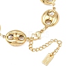 304 Stainless Steel Coffee Bean Link Chain Bracelets BJEW-D359-14B-G-8