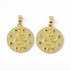 Brass Micro Pave Cubic Zirconia Pendants KK-E068-VC054-2