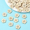 Carved 4-hole Basic Sewing Button in Flower Shape NNA0YYS-5