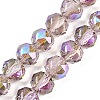 Transparent Electroplate Glass Beads Strands EGLA-N002-34C-C28-1