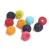 Flocky Mixed Color Solid Chunky Bubblegum Round Acrylic Faceted Ball Beads X-PL099Y-2