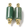 Natural Green Aventurine Connector Charms G-Z039-01G-01-1