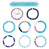 8Pcs 6 Style Synthetic Imperial Jasper & GLass Beaded Stretch Bracelets Set BJEW-SW00086-04-7