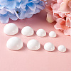 120Pcs 4 Styles Spray Painted White Wood Cabochons WOOD-TA0001-52-7