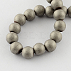 Non-magnetic Synthetic Hematite Beads Strands X-G-Q933-8mm-06-1