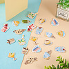 22Pcs 11 Style Summer Theme Food Computerized Embroidery Cloth Self Adhesive Patches DIY-BT0001-56-6