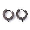 304 Stainless Steel Huggie Hoop Earrings Findings STAS-I167-01B-EB-1