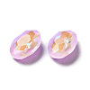 Mocha Fluorescent Style Glass Rhinestone Cabochons X-GGLA-M005-01A-371MK-3
