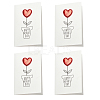 4Pcs Kraft Paper Greeting Cards AJEW-FS0001-30A-1