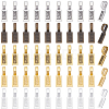 100Pcs 5 Colors Tibetan Style Alloy Glue-on Flat Pad Bails FIND-SP0001-89-1