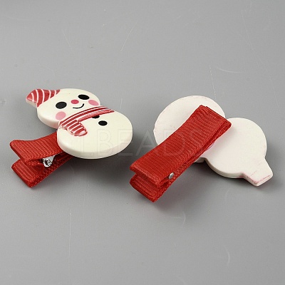 Cute Christmas Acrylic Alligator Hair Clips PHAR-WH0013-03E-1
