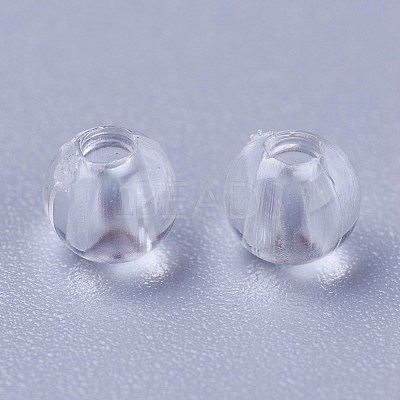 Transparent Clear Acrylic Round Beads X-PL526_4MM-1