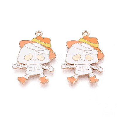 Halloween Theme Alloy Enamel Pendants ENAM-T022-54G-10-1