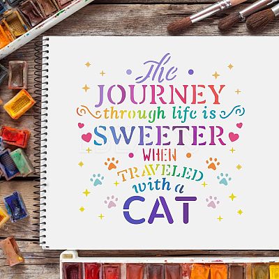 PET Hollow out Drawing Painting Stencils Sets DIY-WH0172-377-1