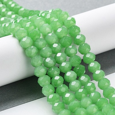 Baking Paint Imitation Jade Glass Bead Strands LS-DGLA-A034-J6MM-A9-1