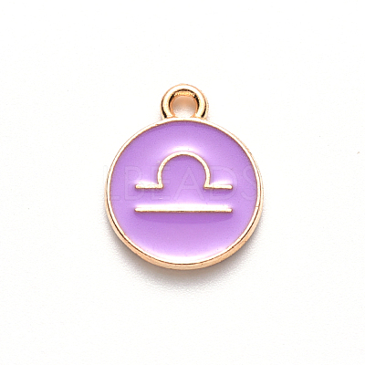 Alloy Enamel Pendants ENAM-S124-01B-01K-1