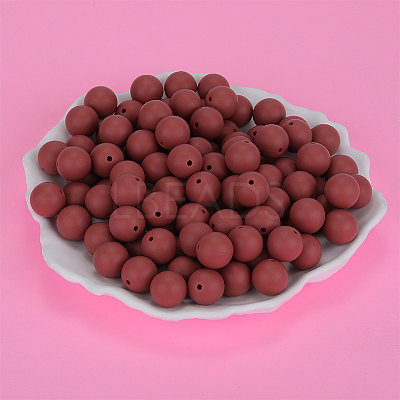 Round Silicone Focal Beads SI-JX0046A-79-1